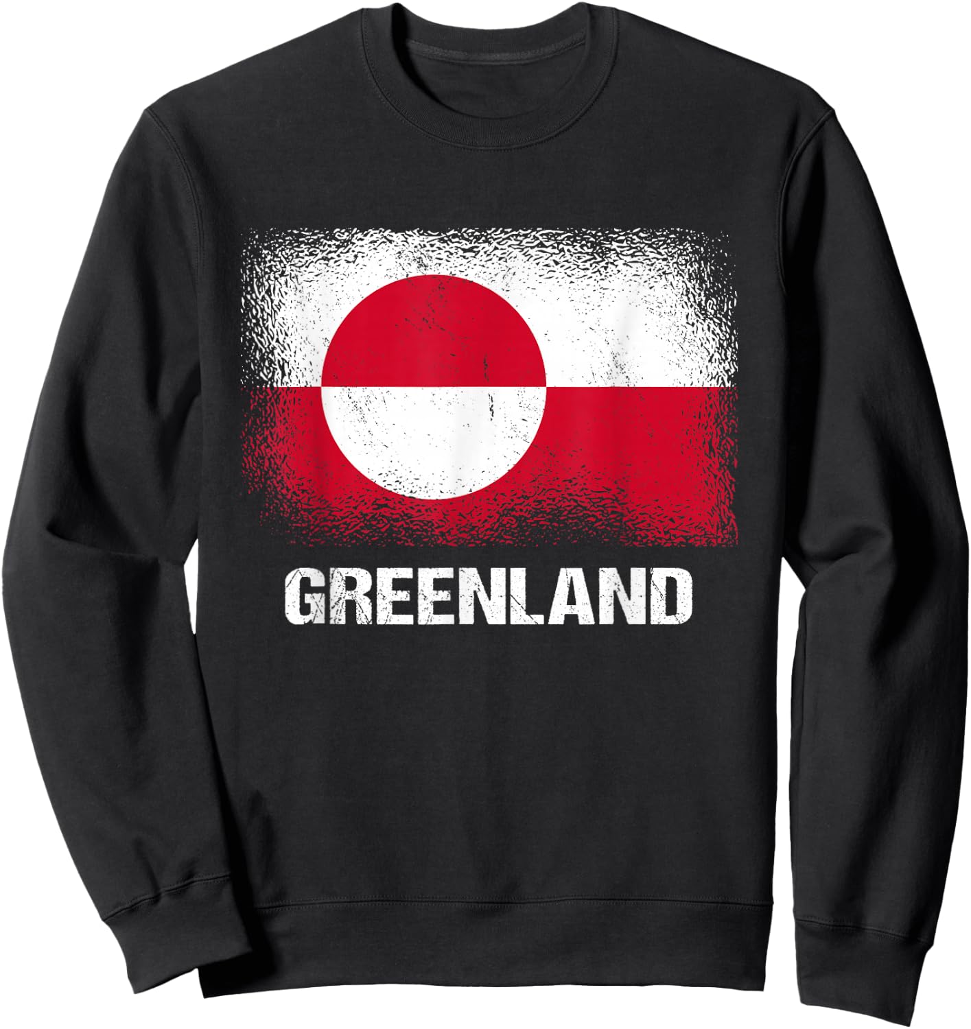 Greenland Flag , black Sweatshirt - Sweatshirt | Black