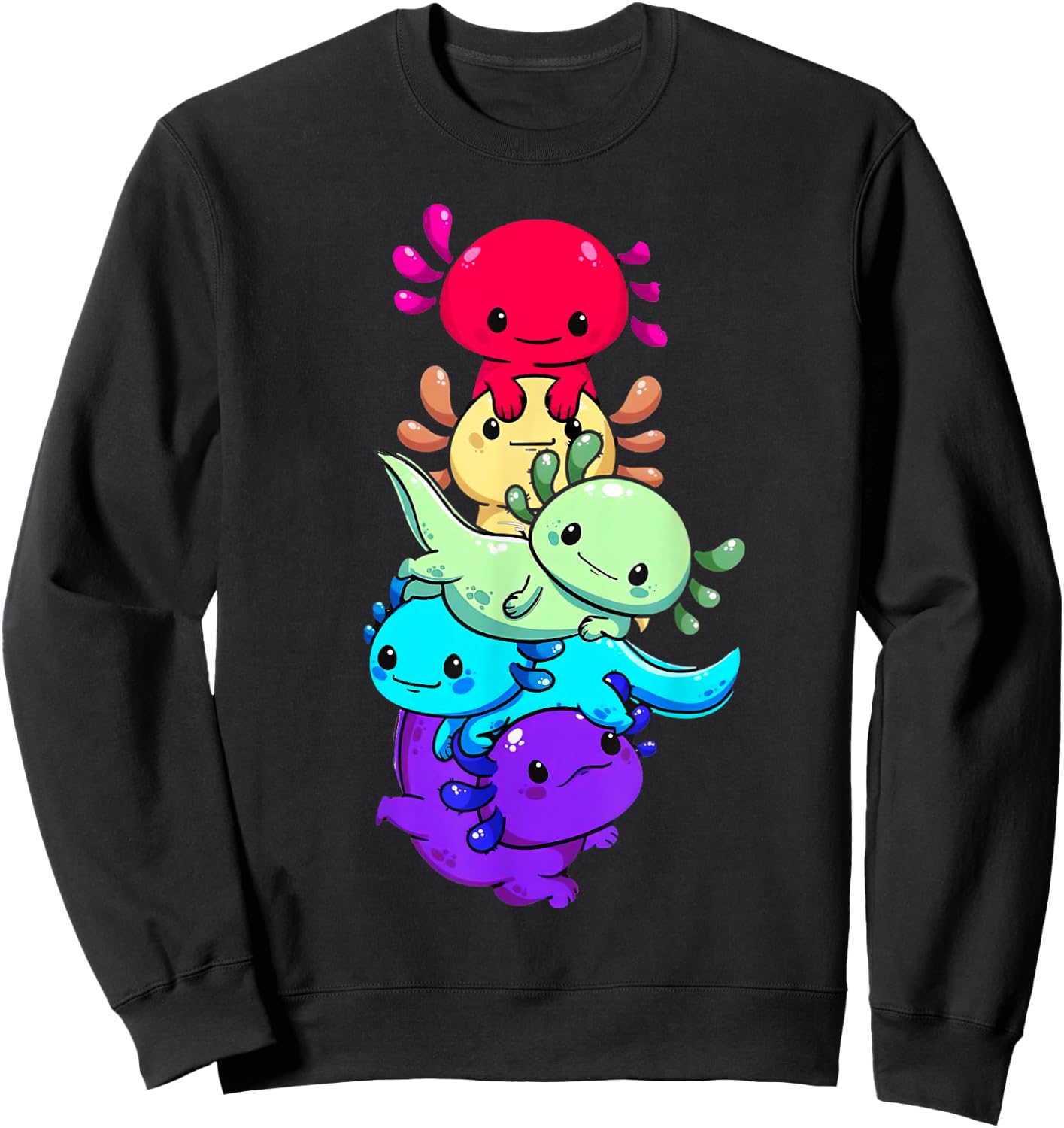 Love Axolotl Damenhemd Axolotl Lovers für Kinder und Mädchen Sweatshirt - Sweatshirt | Black