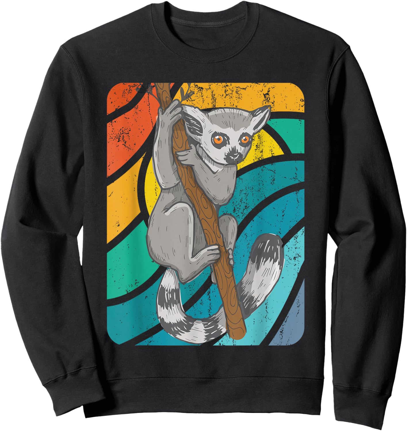 Ring Tailed Lemur Sweatshirt - Sweatshirt | Black