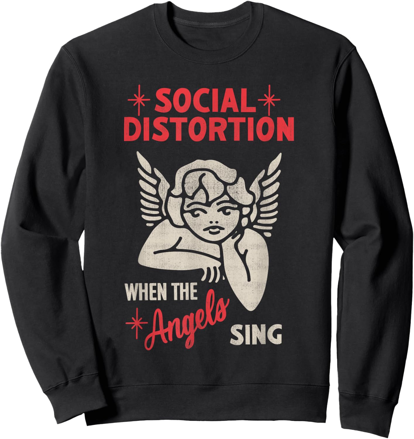 Official Social Distortion When Angels Sing Sweatshirt - Sweatshirt | Black