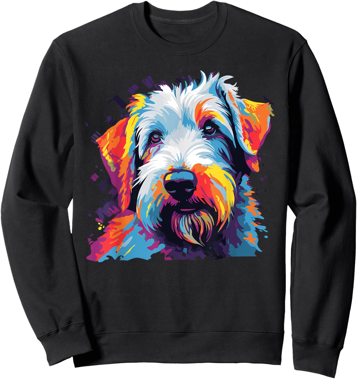 Watercolor Colorful Sealyham Terrier Dog Sweatshirt - Sweatshirt | Black