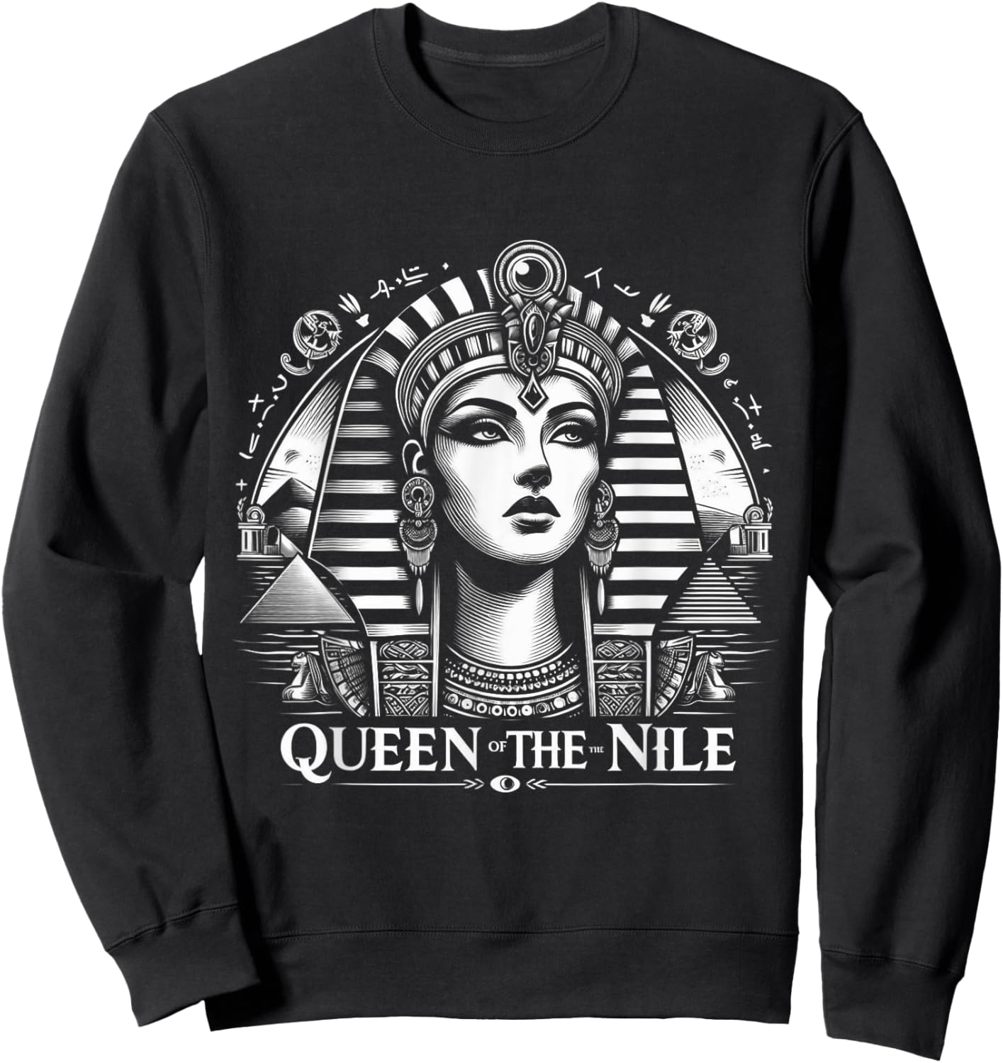 Cléopâtre Reine du Nil Déesse égyptienne Sweatshirt - Sweatshirt | Black
