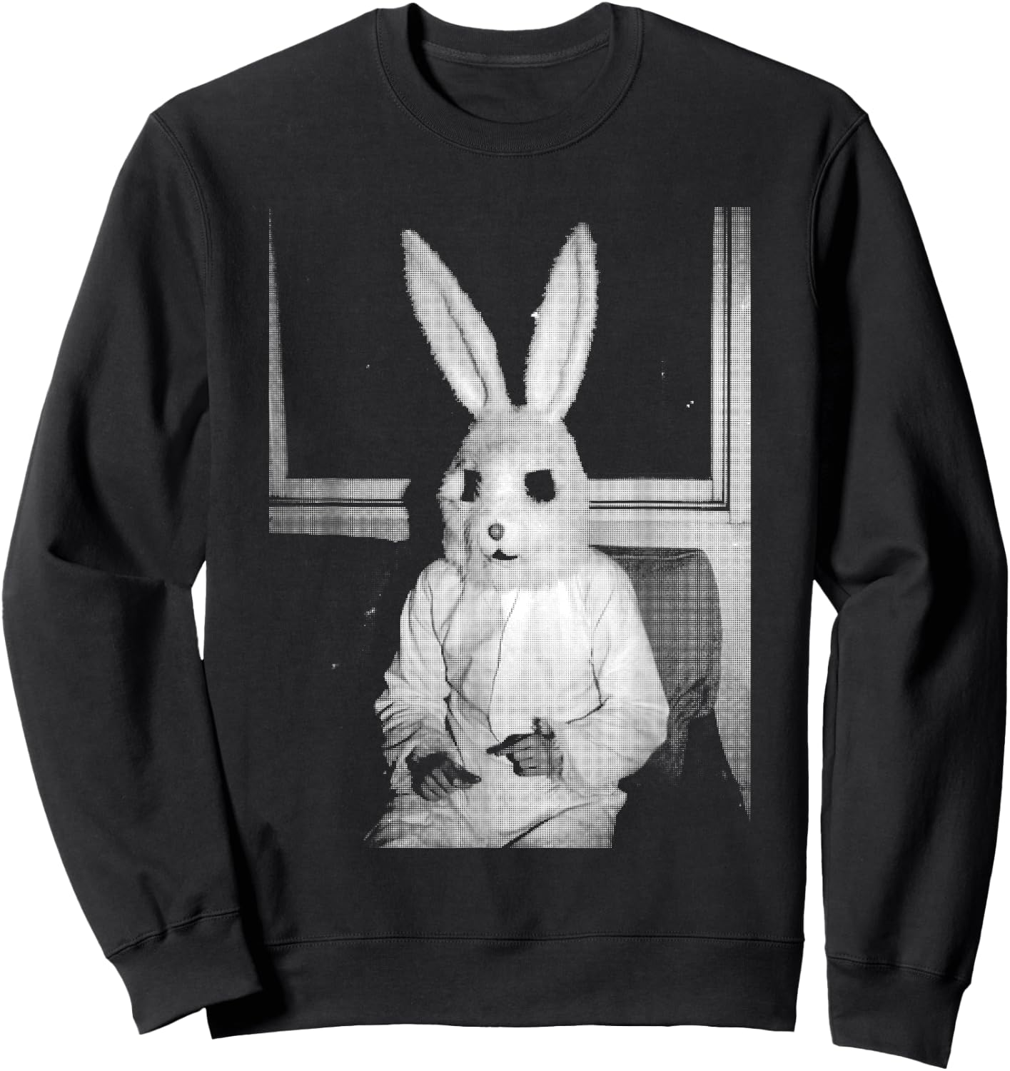 Horror Bunny Rabbit | Dark Creepy Unholy Gothic Halloween Sweatshirt - Sweatshirt | Black