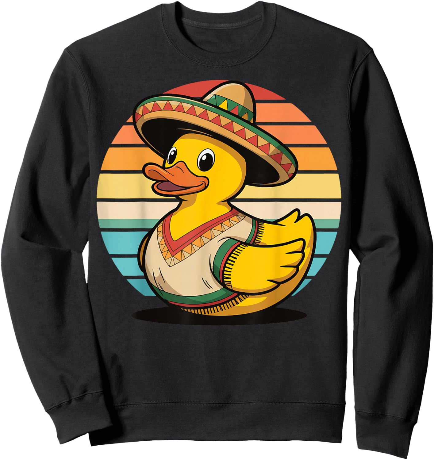 Rubber Duck Cinco De Mayo Sweatshirt - Sweatshirt | Black