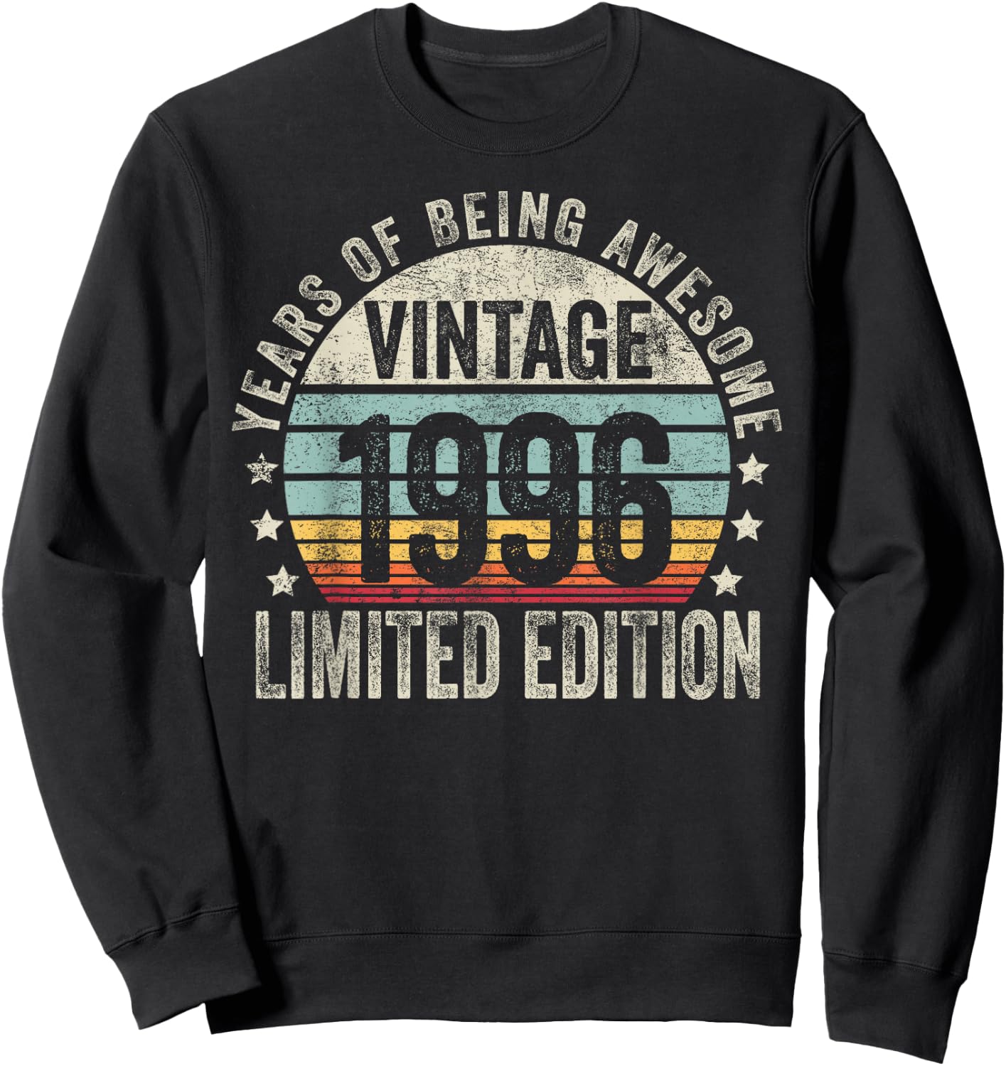 Vintage 1996 T Shirts Retro Funny 1996 Birthday Sweatshirt - Sweatshirt | Black