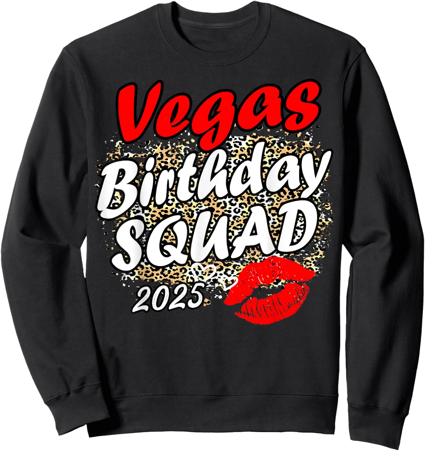 Las Vegas Girls Trip 2025 Shirts Crew Vegas Birthday Squad Sweatshirt - Sweatshirt | Black