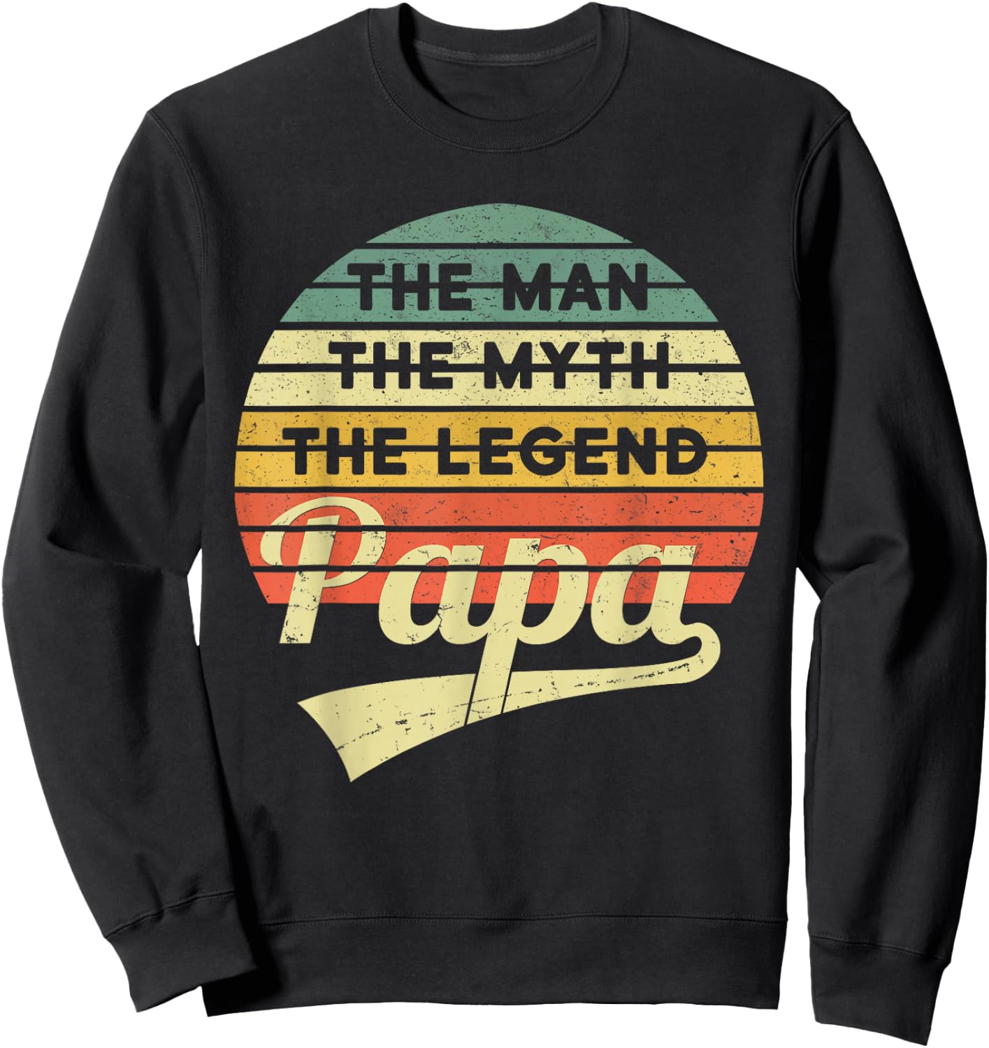 Vatertag Retro - The Man The Myth The Legend Papa Sweatshirt - Sweatshirt | Black