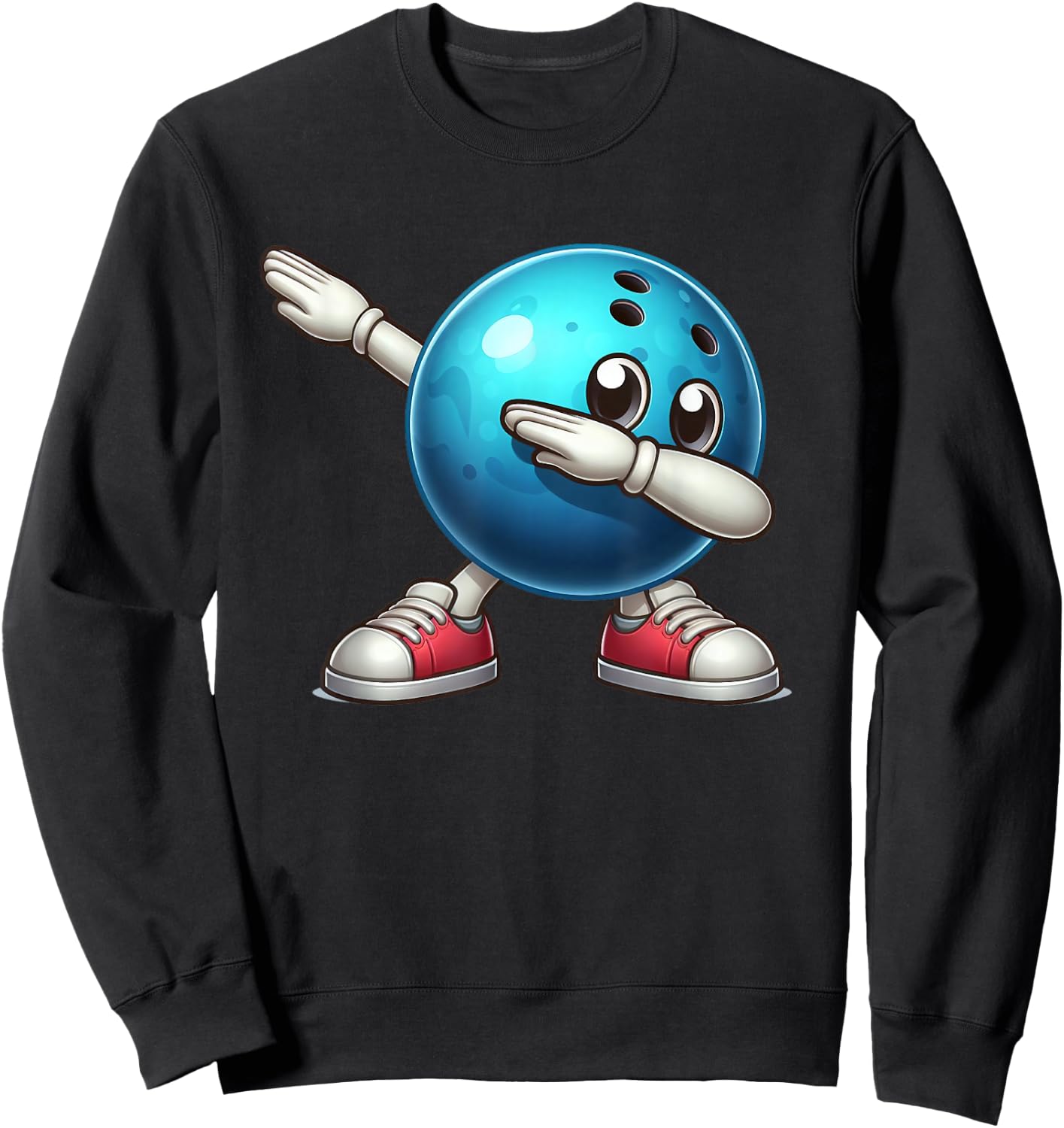 Cute Bowling Dab Bowler Bowling Ball Player Kids Boys Men Sweatshirt - Sweatshirt | Black