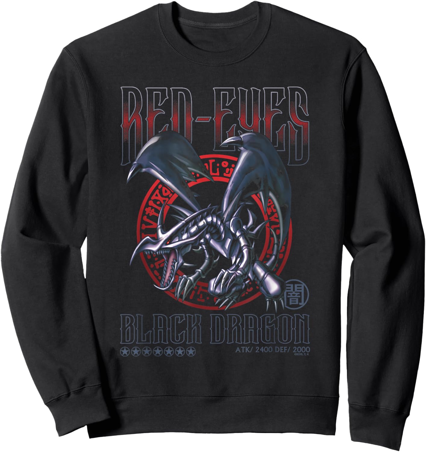 Yu-Gi-Oh! Red-Eyes Black Dragon Trading Card Game Anime Sweatshirt - Sweatshirt | Black