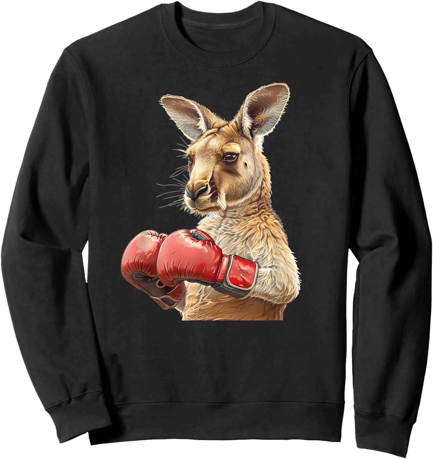 Cool Kangaroo Costume with boxing Gloves Sweatshirt - Sweatshirt | Black