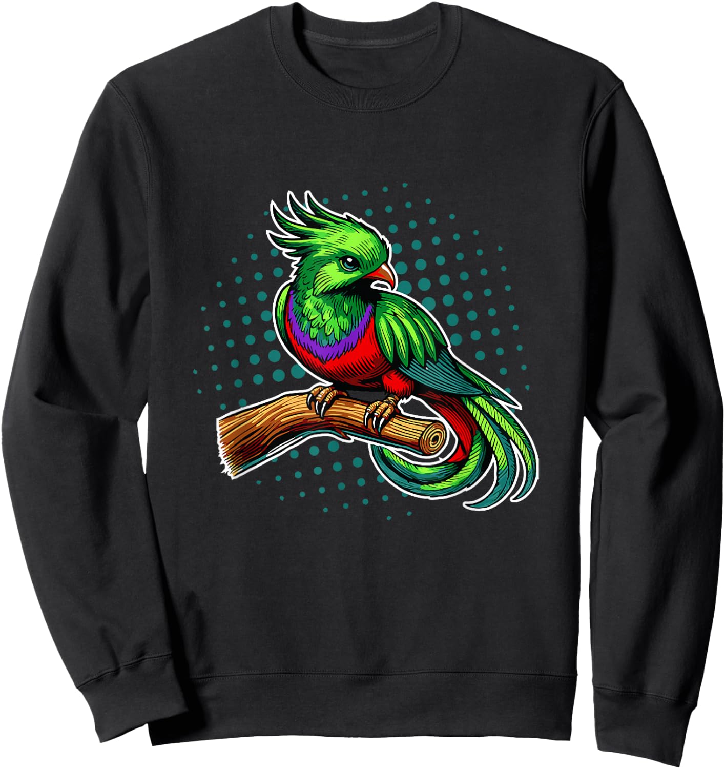 Guatemalan Quetzal , Black, S Sweatshirt - Sweatshirt | Black