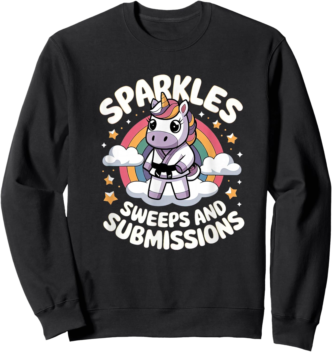 Jiu Jitsu Unicorn - Cute Grappling BJJ Sweatshirt - Sweatshirt | Black