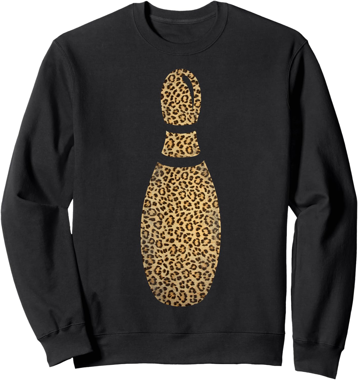 Funny Bowling Leopard Pin Cheetah Sweatshirt - Sweatshirt | Black