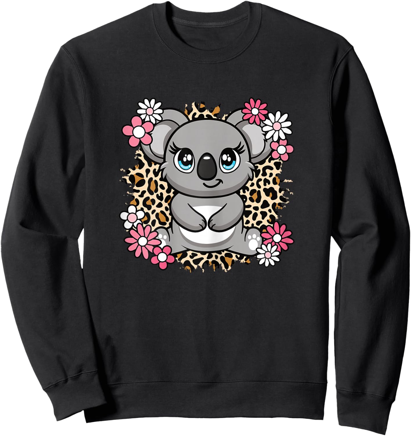 Cute Koala Lover Women Girls Kids Sweatshirt - Sweatshirt | Black