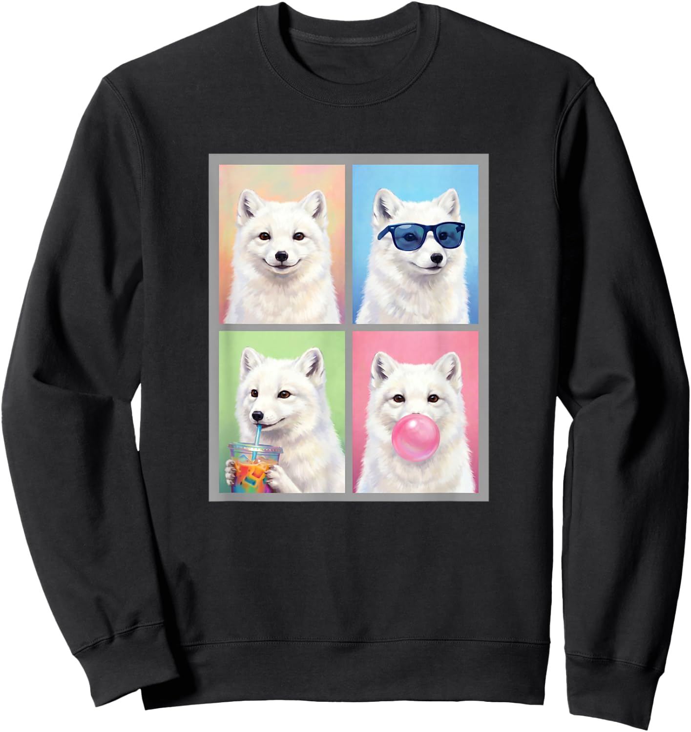 Arctic Foxes Funny Arctic Fox Sweatshirt - Sweatshirt | Black
