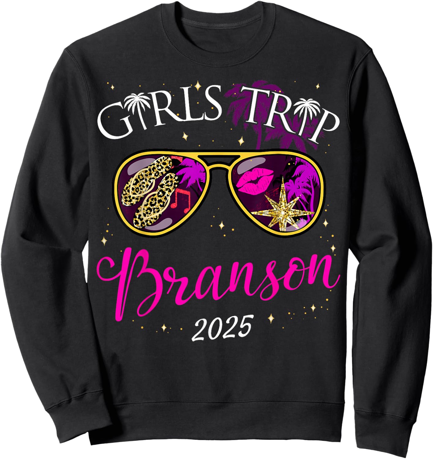 Birthday Squad for Girls Trip Branson 2025 on Holiday Weekend Sweatshirt - Sweatshirt | Black