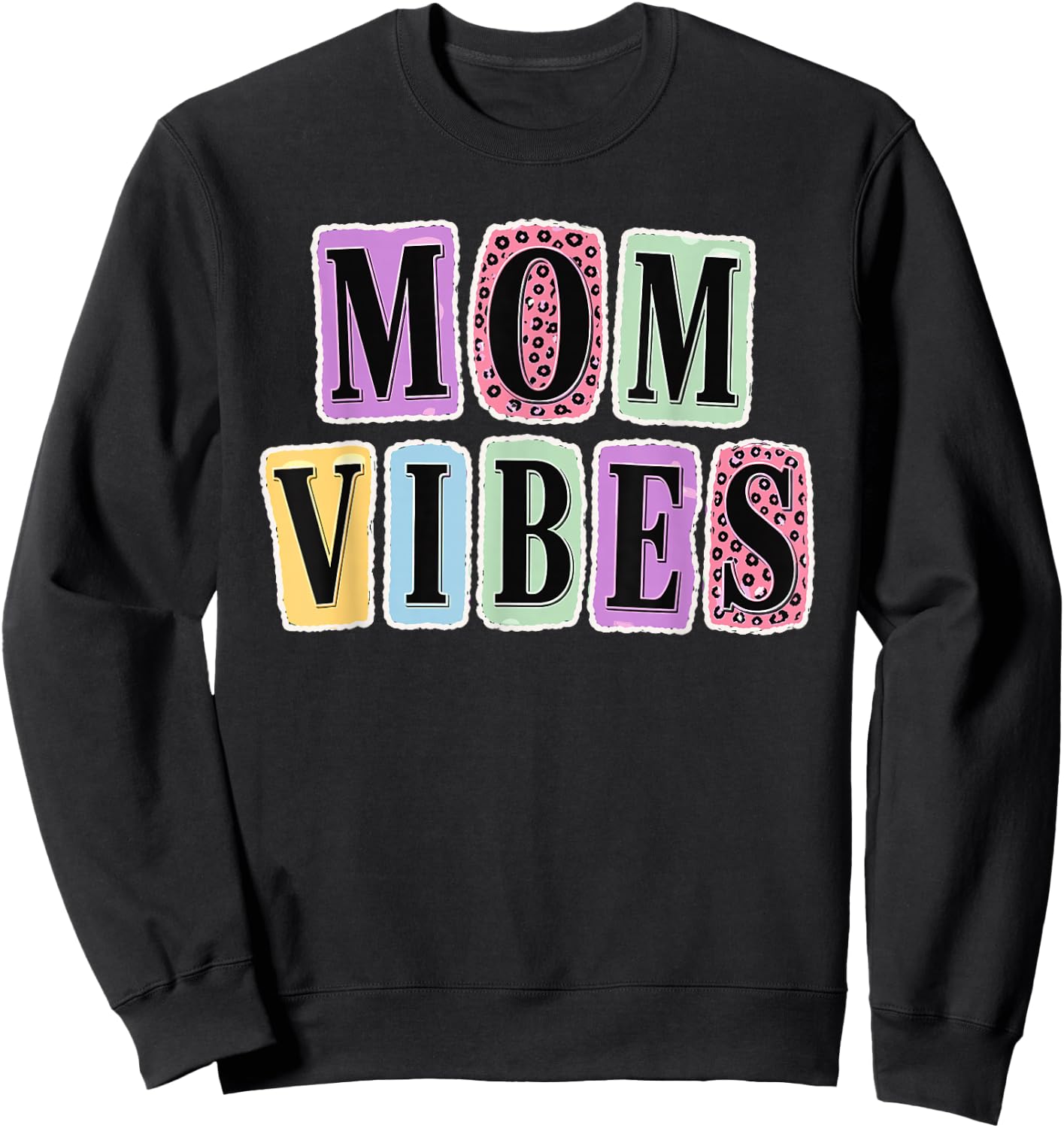 Funny Ransom Note Collage Sweatshirt - Sweatshirt | Black