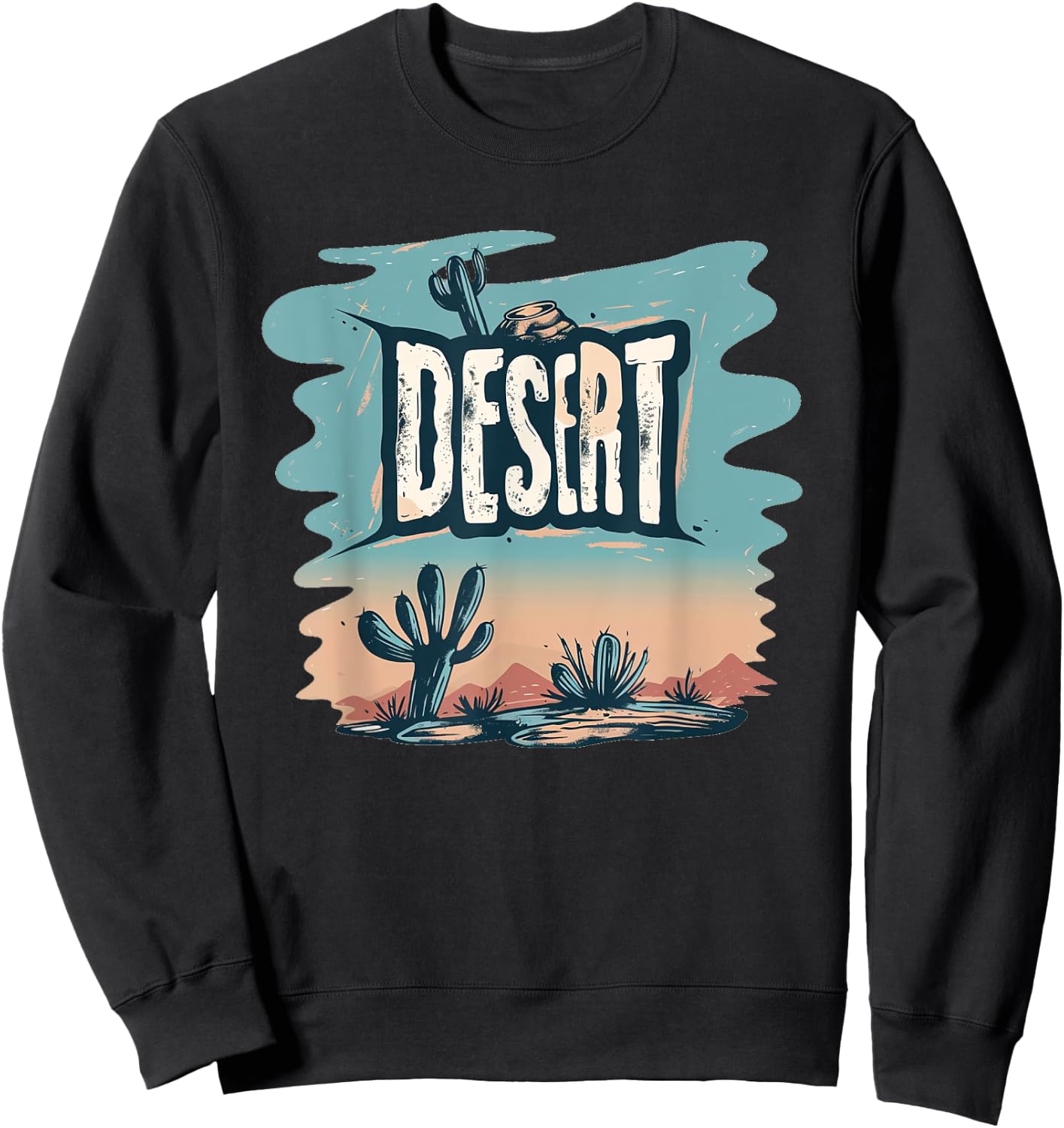 Beautiful Desert Costume with Cactus for Boys and Girls Sweatshirt - Sweatshirt | Black
