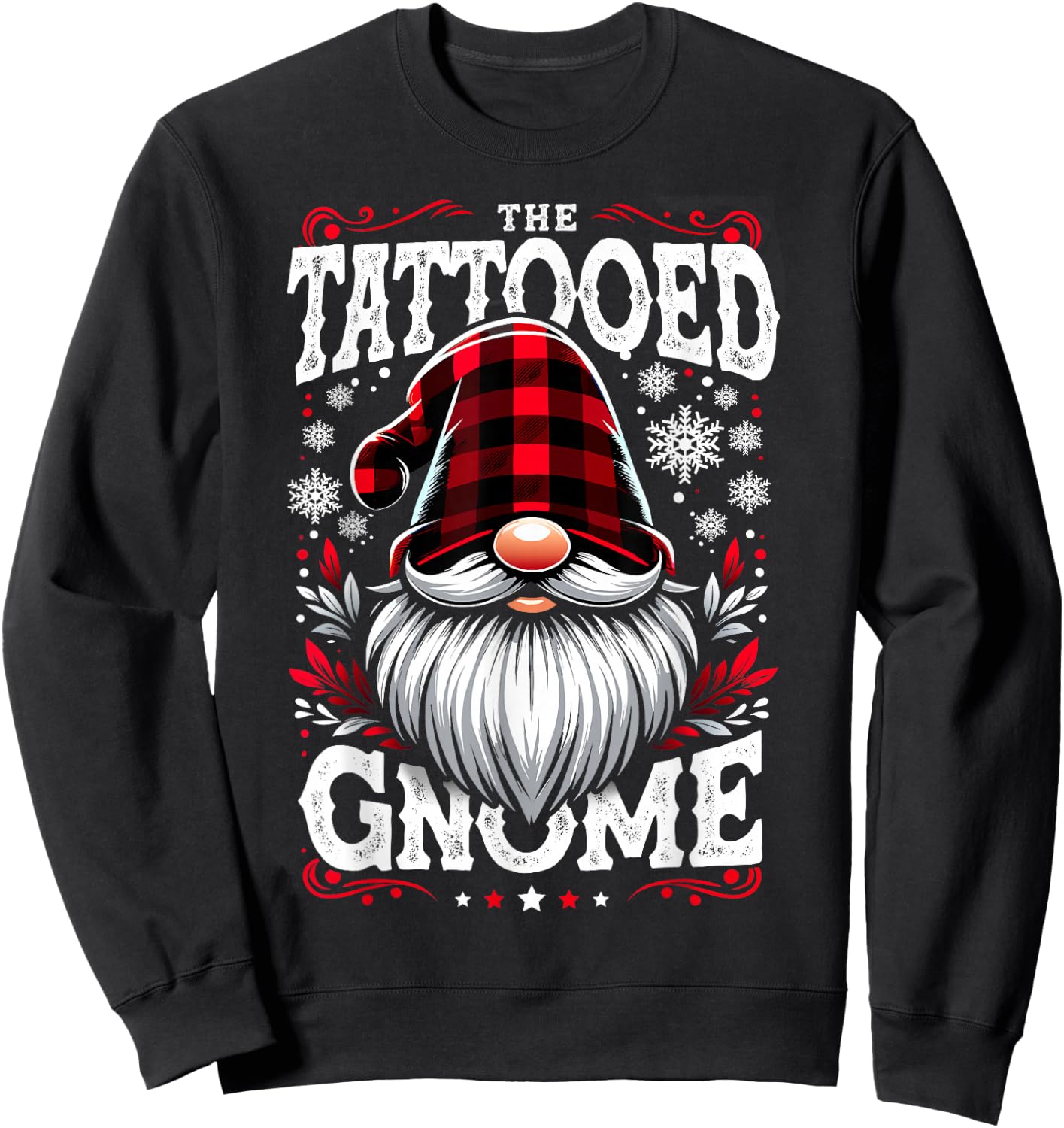 The Tattooed Gnome Matching Family Christmas Pajama Sweatshirt - Sweatshirt | Black