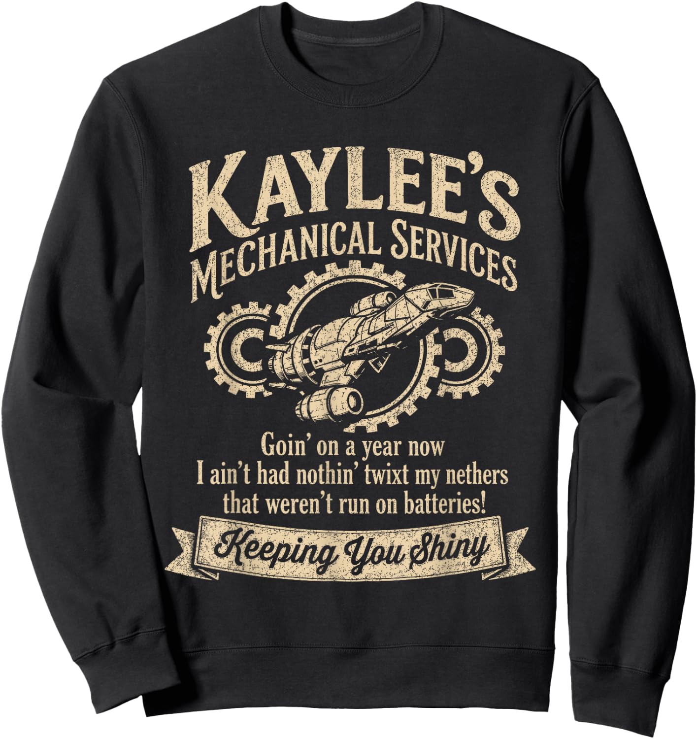 Kaylee Mechanical Services Space Mechanic Sweatshirt - Sweatshirt | Black