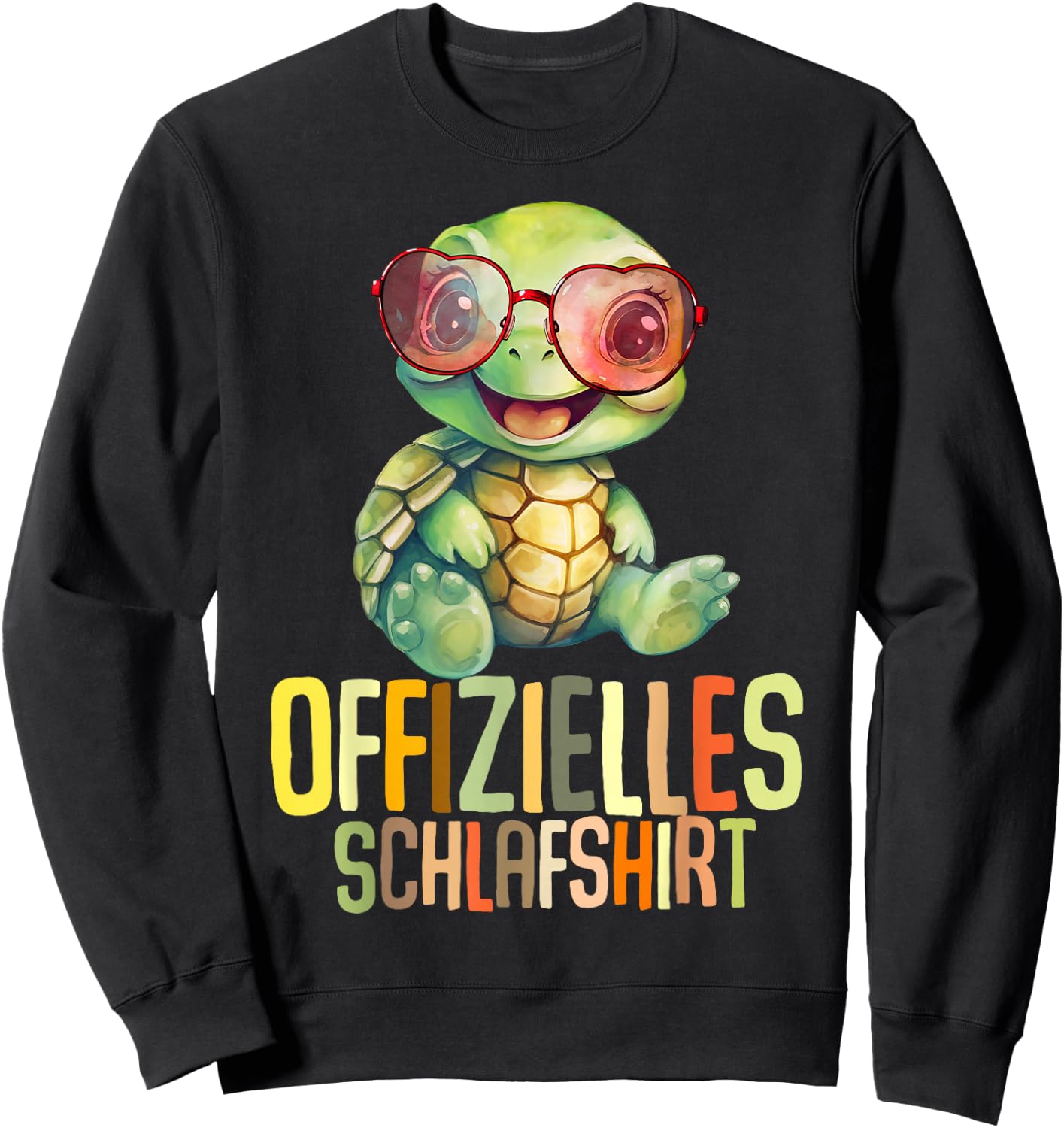 Schildkröte Offizielles Schlafshirt Schlafanzug Nachthemd Sweatshirt - Sweatshirt | Black