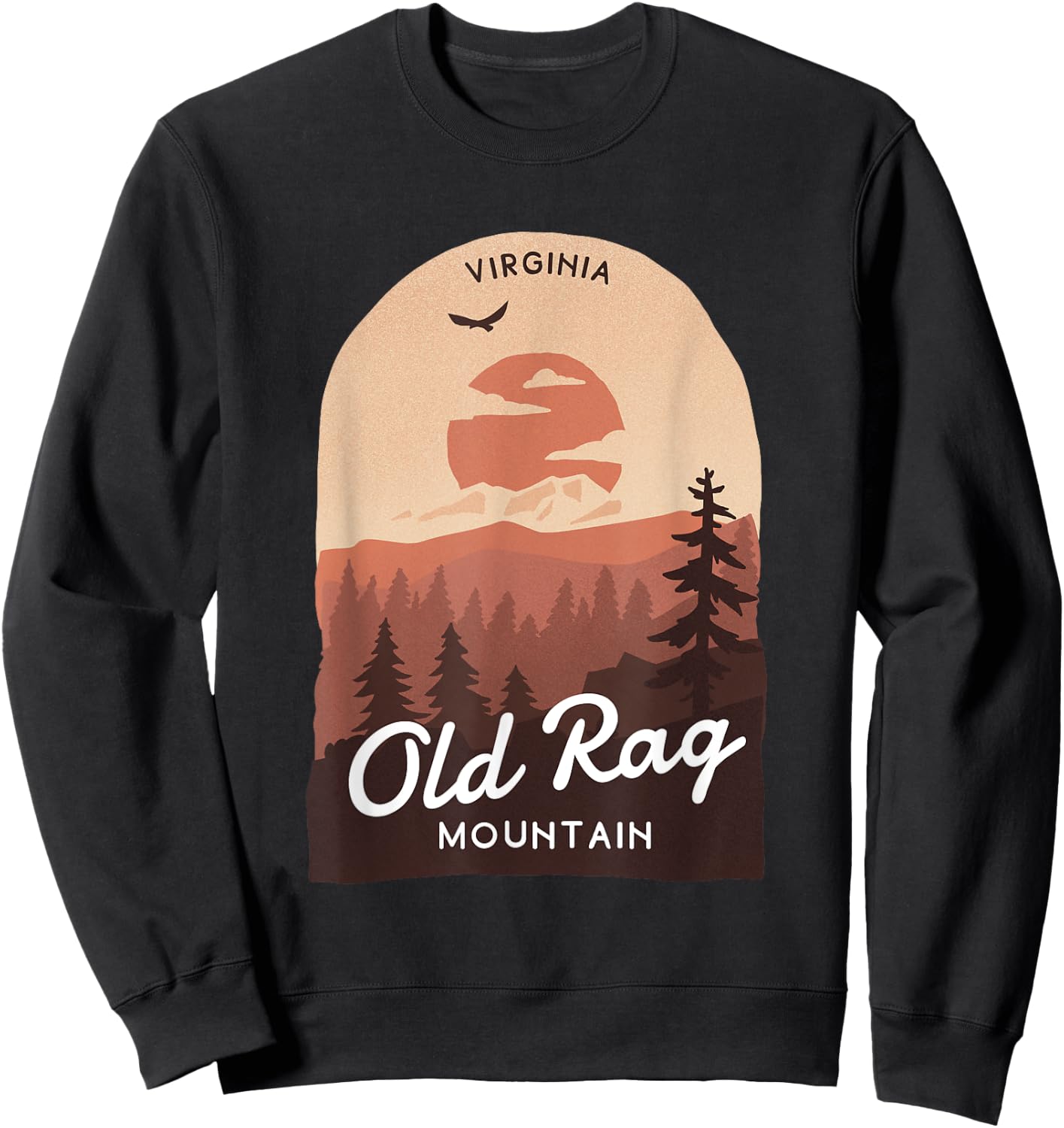 Old Rag Mountain Virginia Sunset Sweatshirt - Sweatshirt | Black