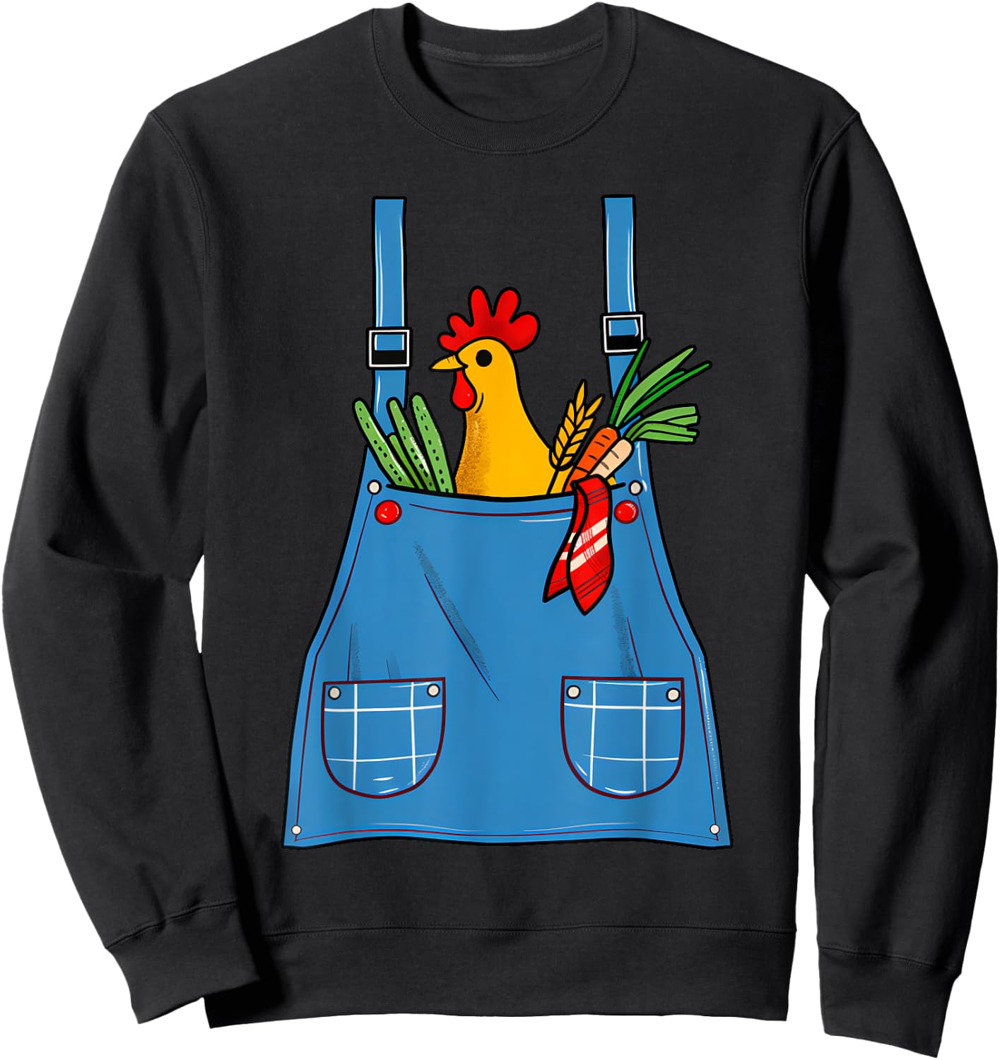 Funny Farmer Costume Halloween Cute Farm Women Men Kids Sweatshirt - Sweatshirt | Black
