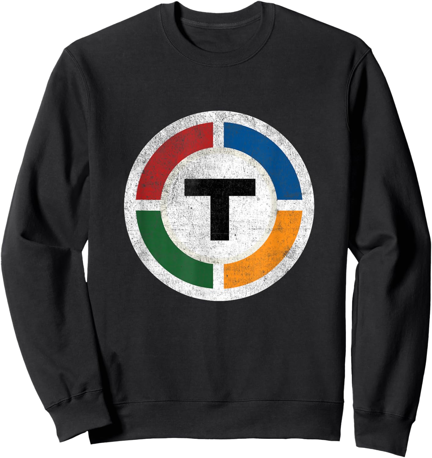Boston Subway MBTA - Graphic Distressed T Shirt Sweatshirt - Sweatshirt | Black