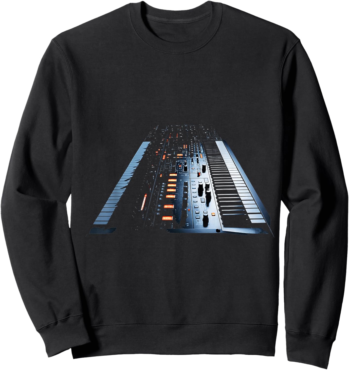 Synthesizer Music Instrument Motif Art Synthesizer Sweatshirt - Sweatshirt | Black