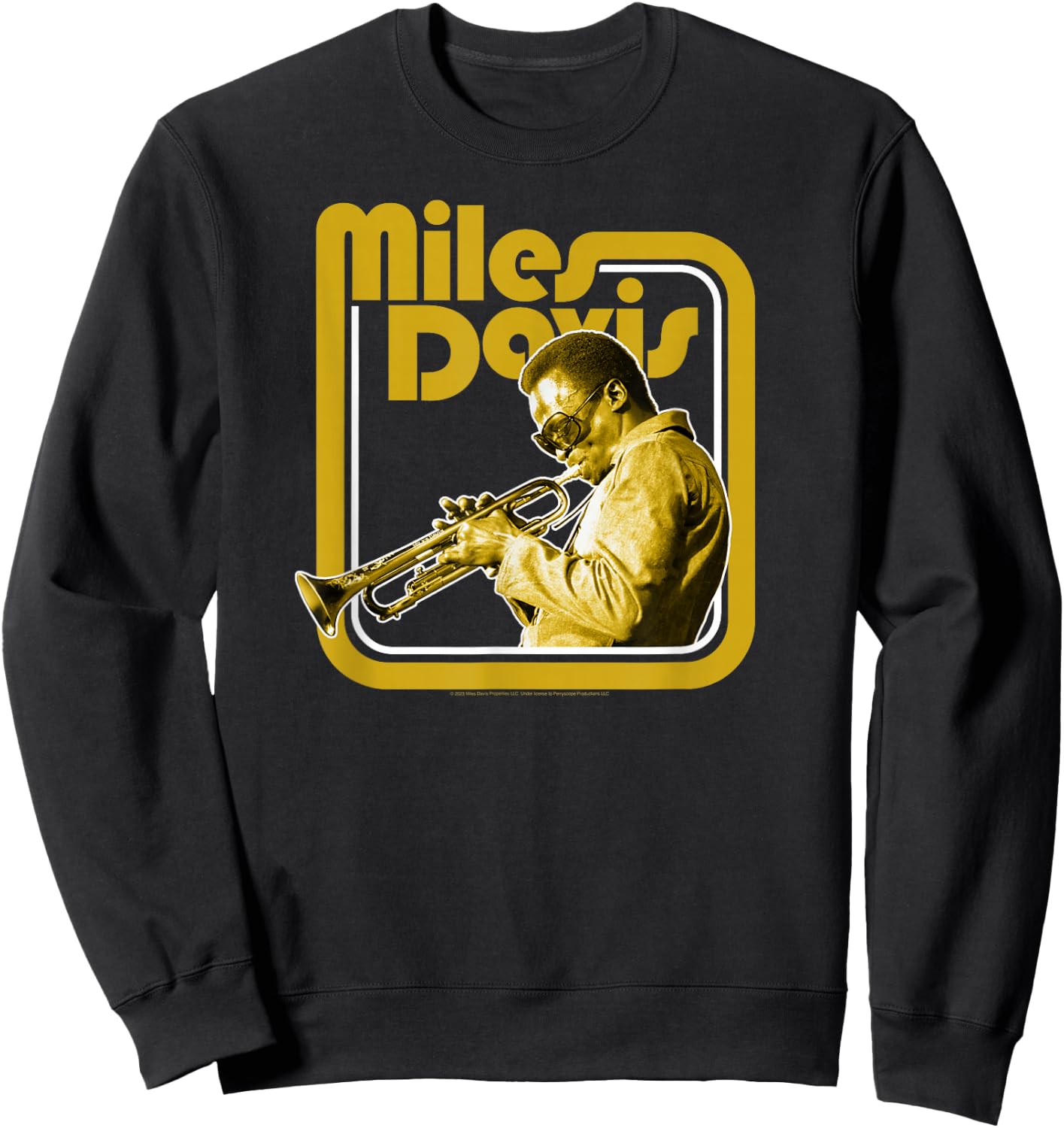 Miles Davis Retro Goldene Trompete Sweatshirt - Sweatshirt | Black