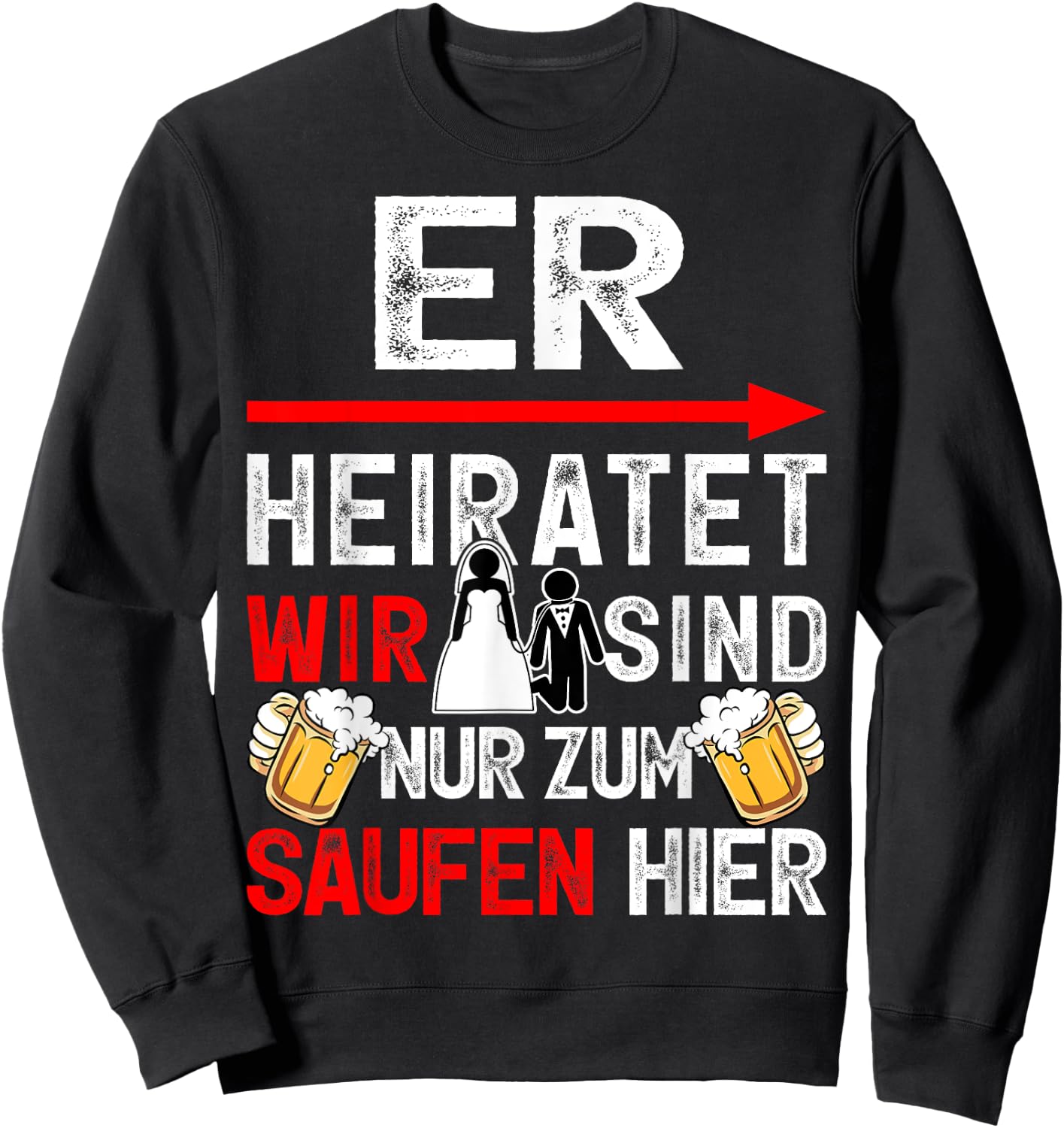 JGA Männer Team Bräutigam Junggesellenabschied Sweatshirt - Sweatshirt | Black