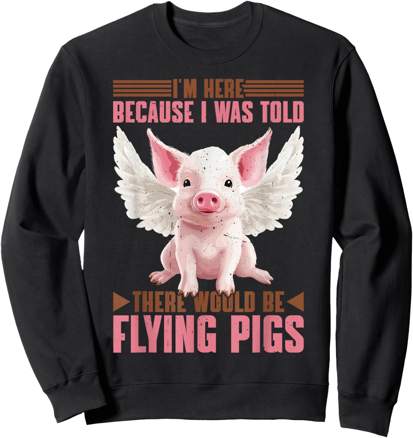 Flying Pigs FH -Adults - Black - Small - Short Sleeve - Cotton 60%, Polyester 40% Sweatshirt - Sweatshirt | Black