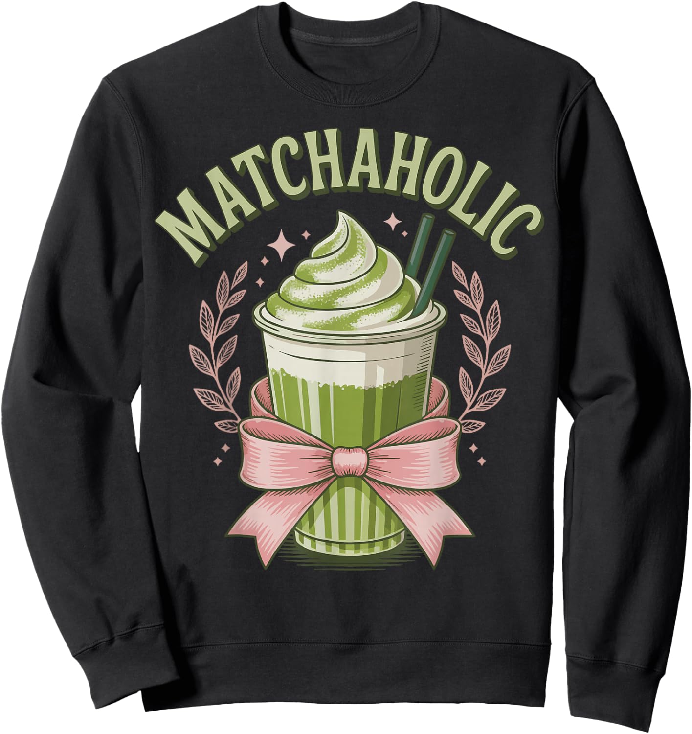 Matchaholic Matcha Sweatshirt - Sweatshirt | Black