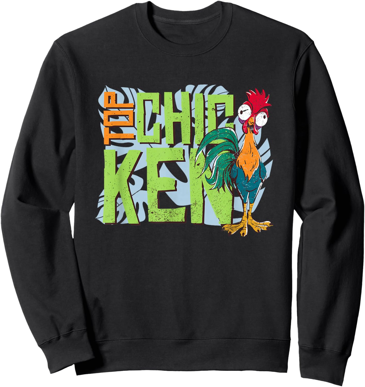 Disney Moana 2 Hei Hei Top Chicken Tropical Panel , grey, S Sweatshirt - Sweatshirt | Black