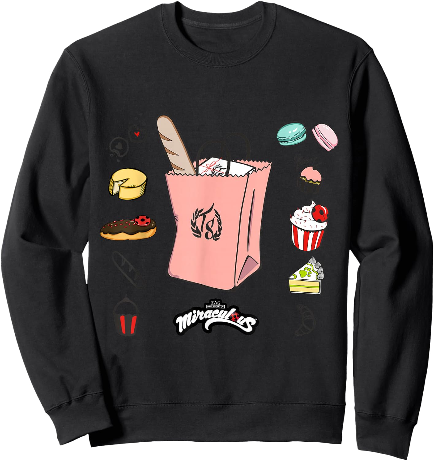 Miraculous Ladybug Marinette Bakery Selection Sweatshirt - Sweatshirt | Black