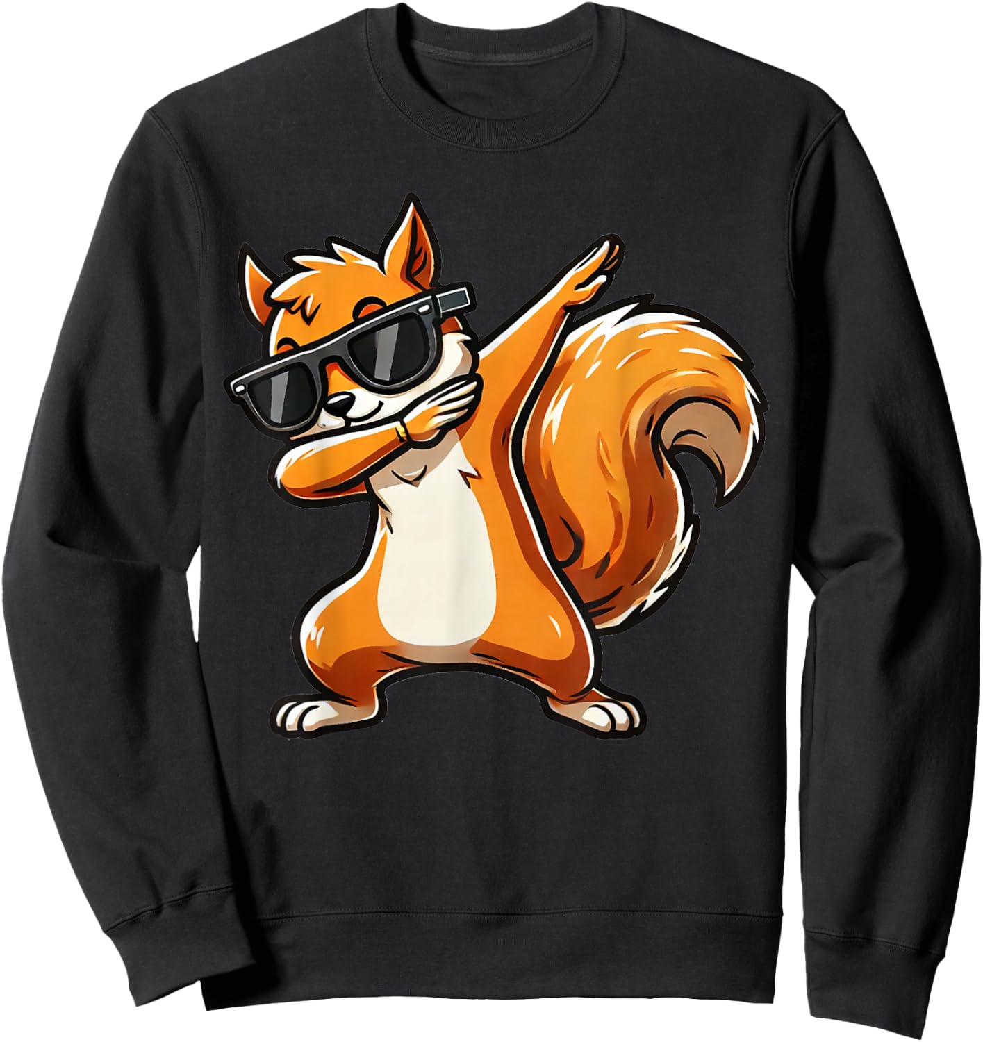 Dabbing Brown Squirrel | Funny Dabben Squirrel , black Sweatshirt - Sweatshirt | Black