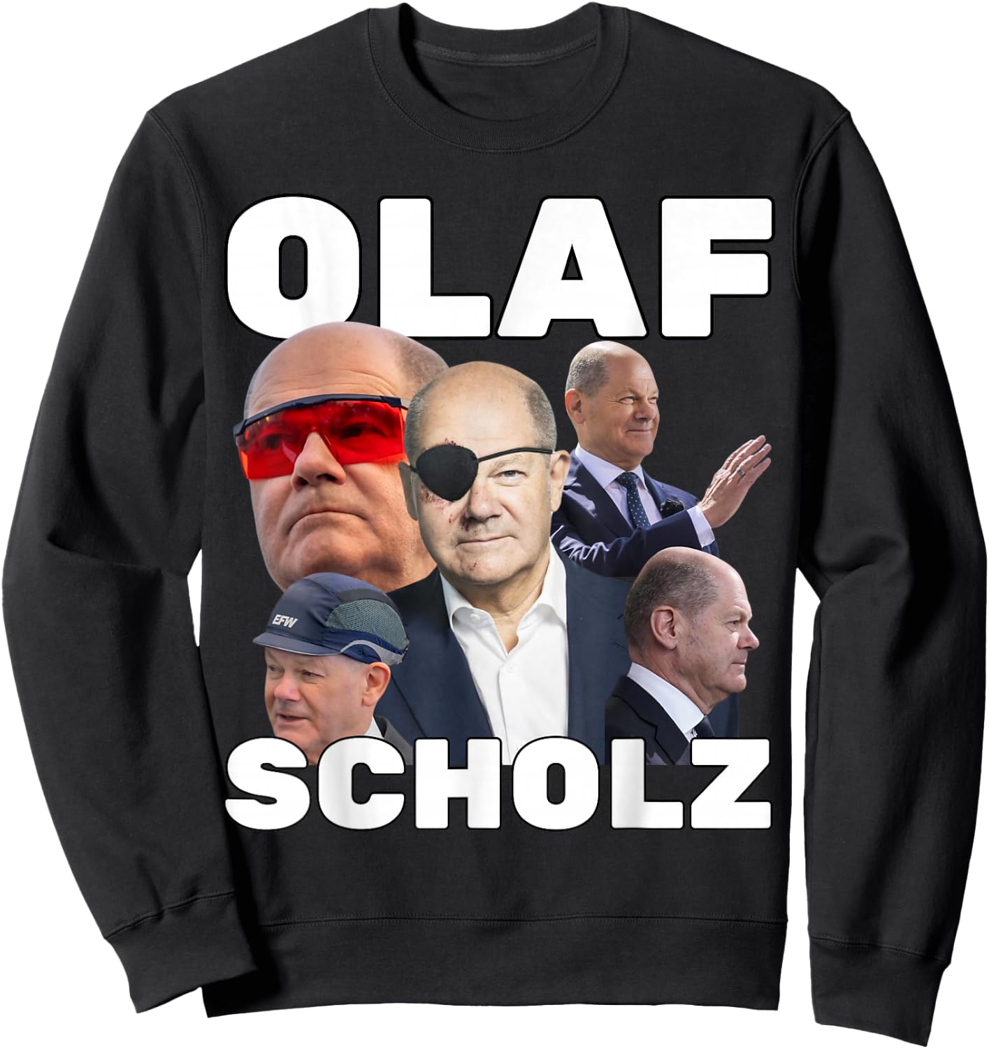 Olaf Scholz Fan-Merch Sweatshirt - Sweatshirt | Black