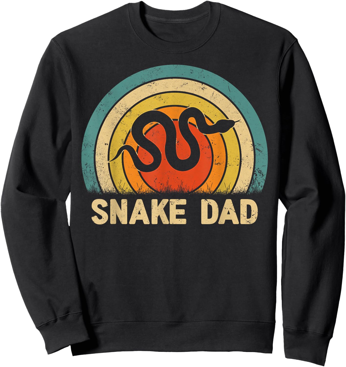 Snake Dad Father's Day Vintage Style Snake Dad Daddy Sweatshirt - Sweatshirt | Black
