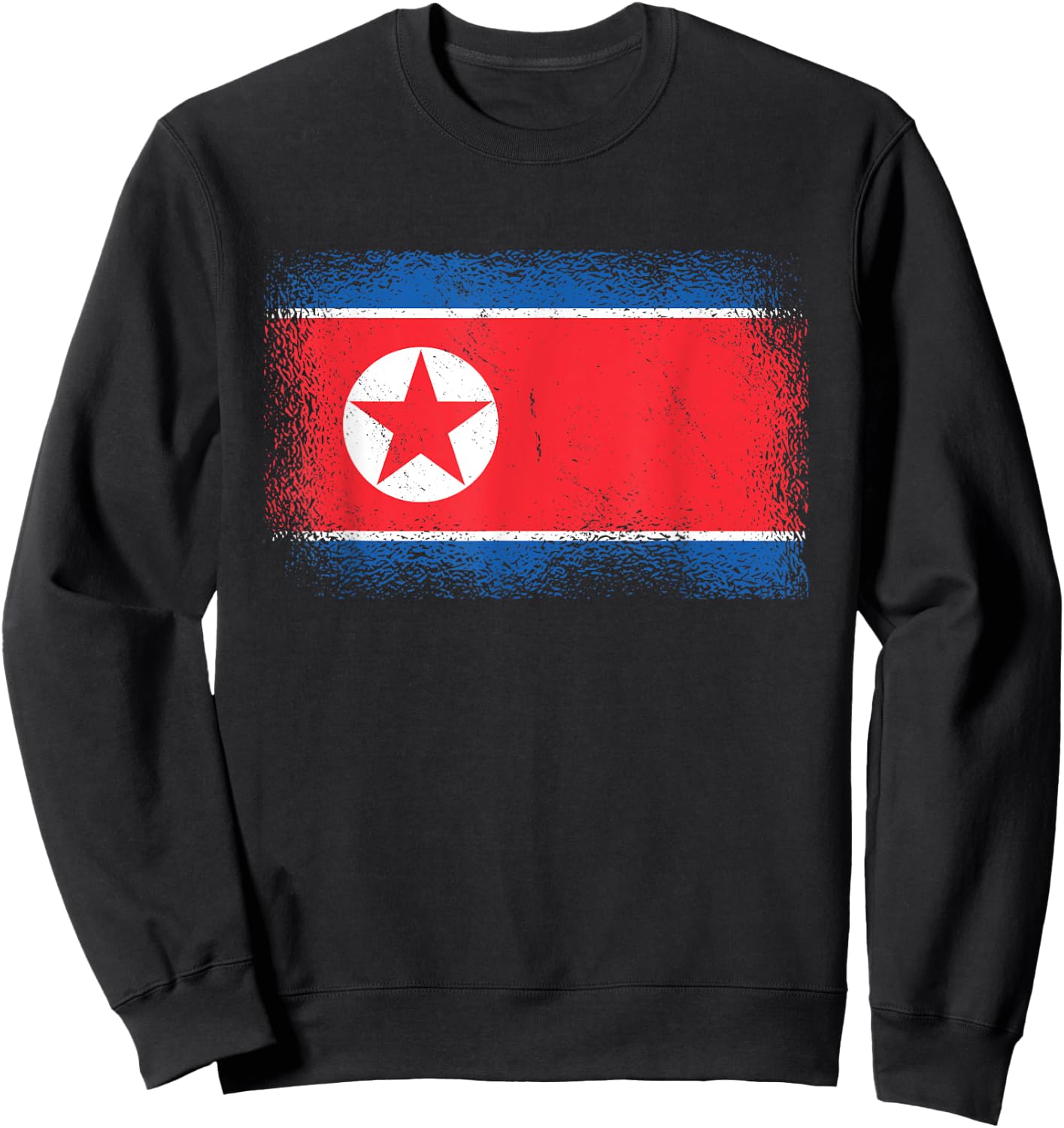 Nordkoreanische Flagge Nordkorea Sweatshirt - Sweatshirt | Black
