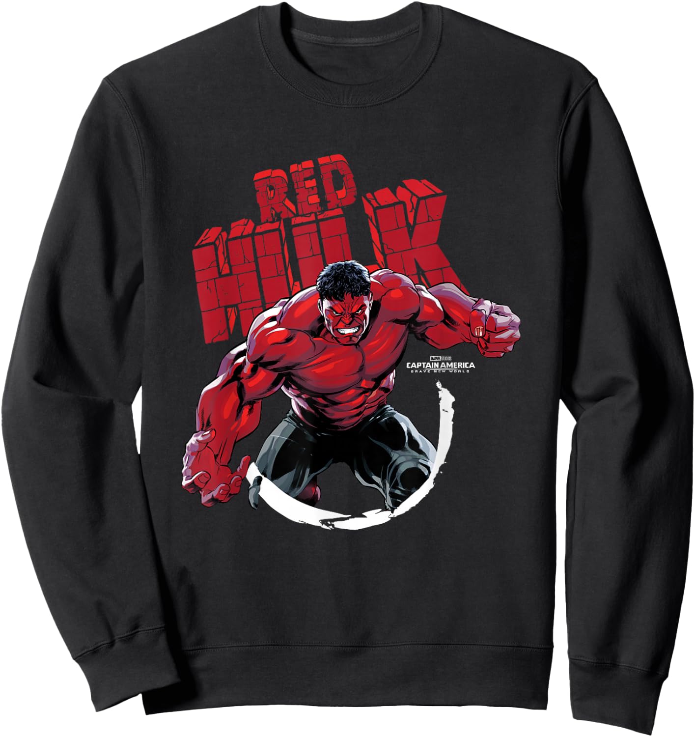 Marvel Captain America: Brave New World Red Hulk Portrait , Black, S Sweatshirt - Sweatshirt | Black