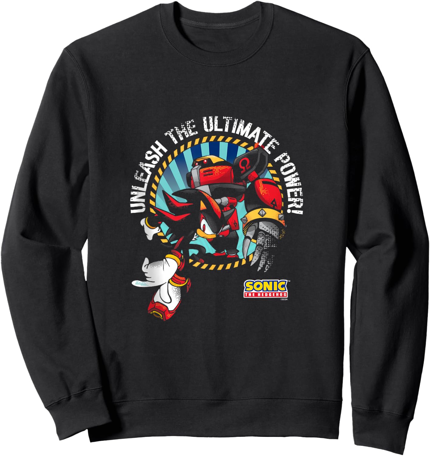 Sonic The Hedgehog Shadow & Omega Unleash The Ultimate Power Sweatshirt - Sweatshirt | Black