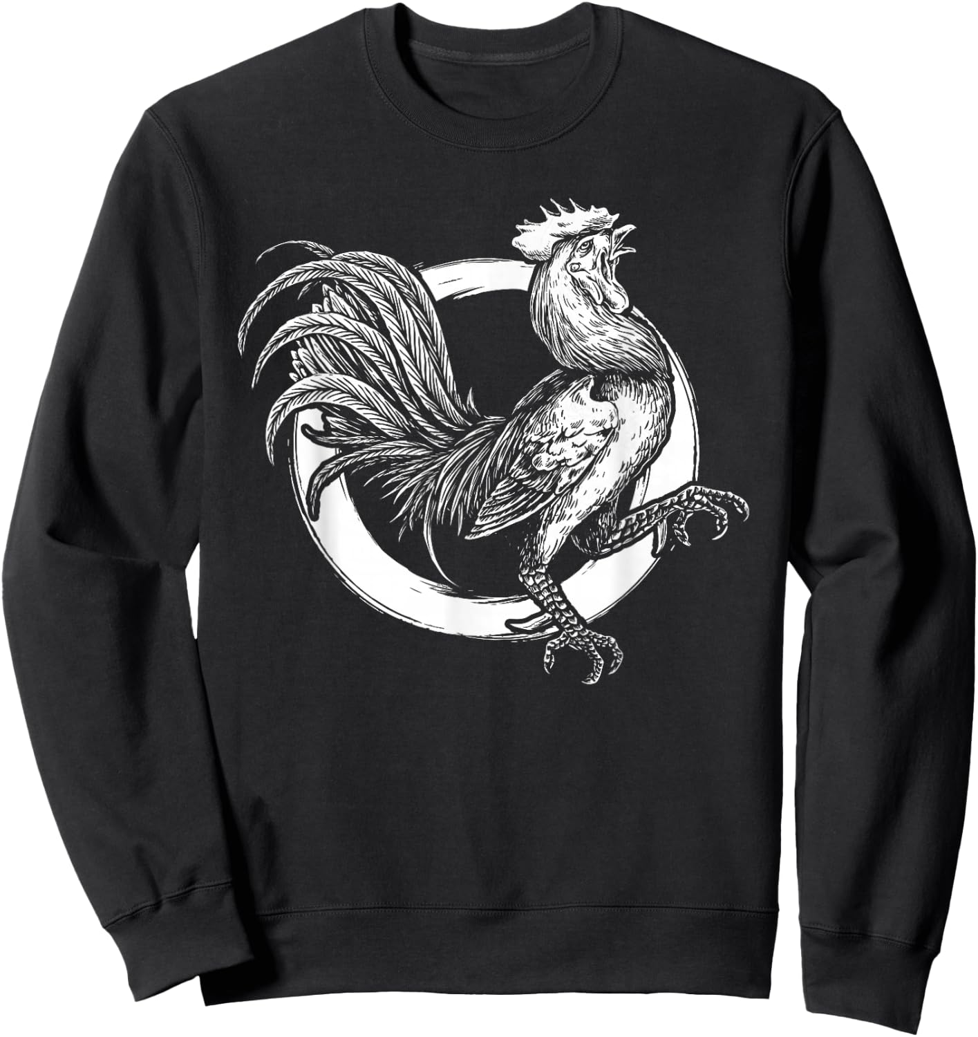 Red Rooster Chicken Cockfighting Fighting Cocks Cockerel Sweatshirt - Sweatshirt | Black