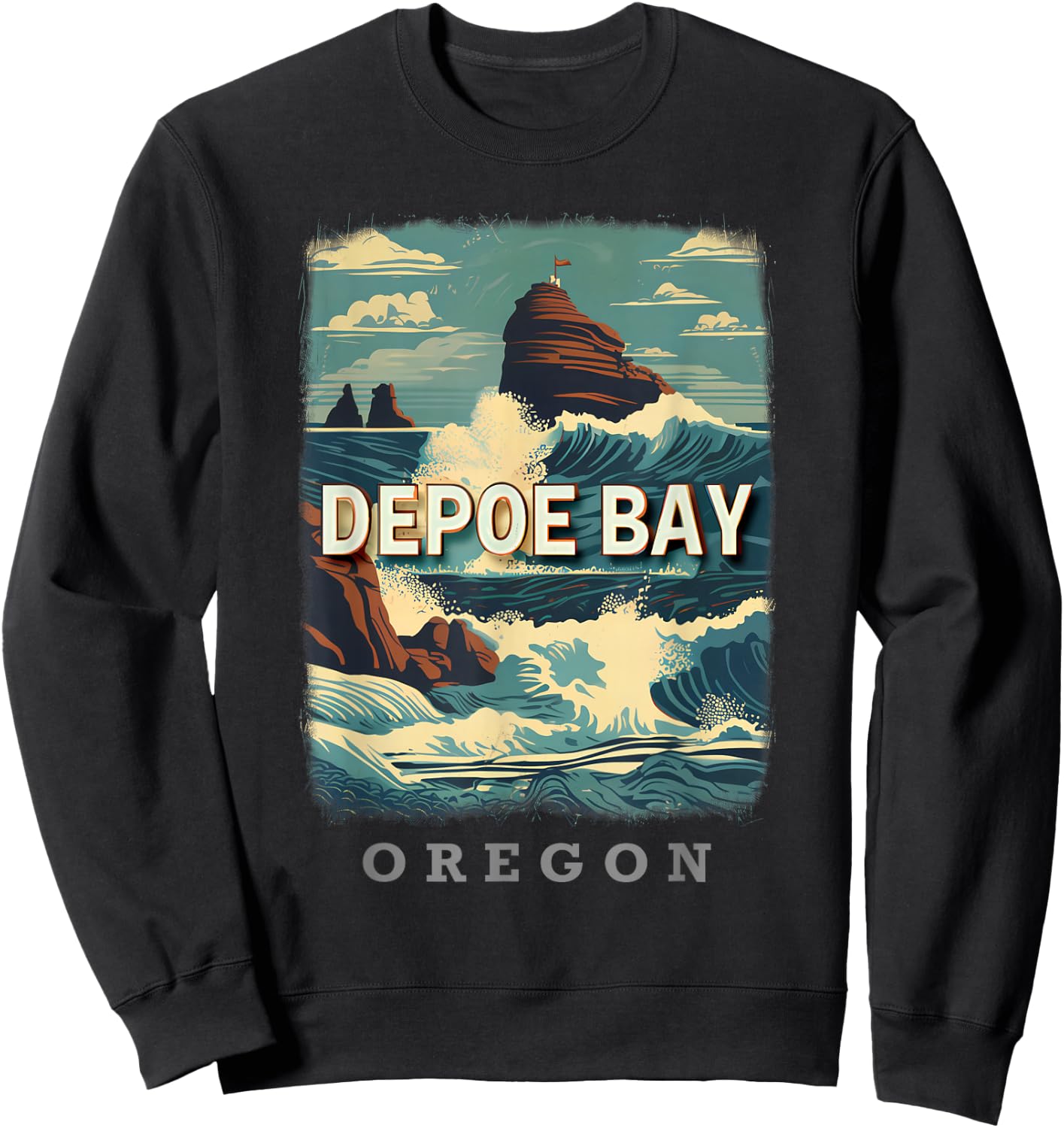 Depoe Bay Oregon OR Whale Watching Extravaganza SD641 Sweatshirt - Sweatshirt | Black