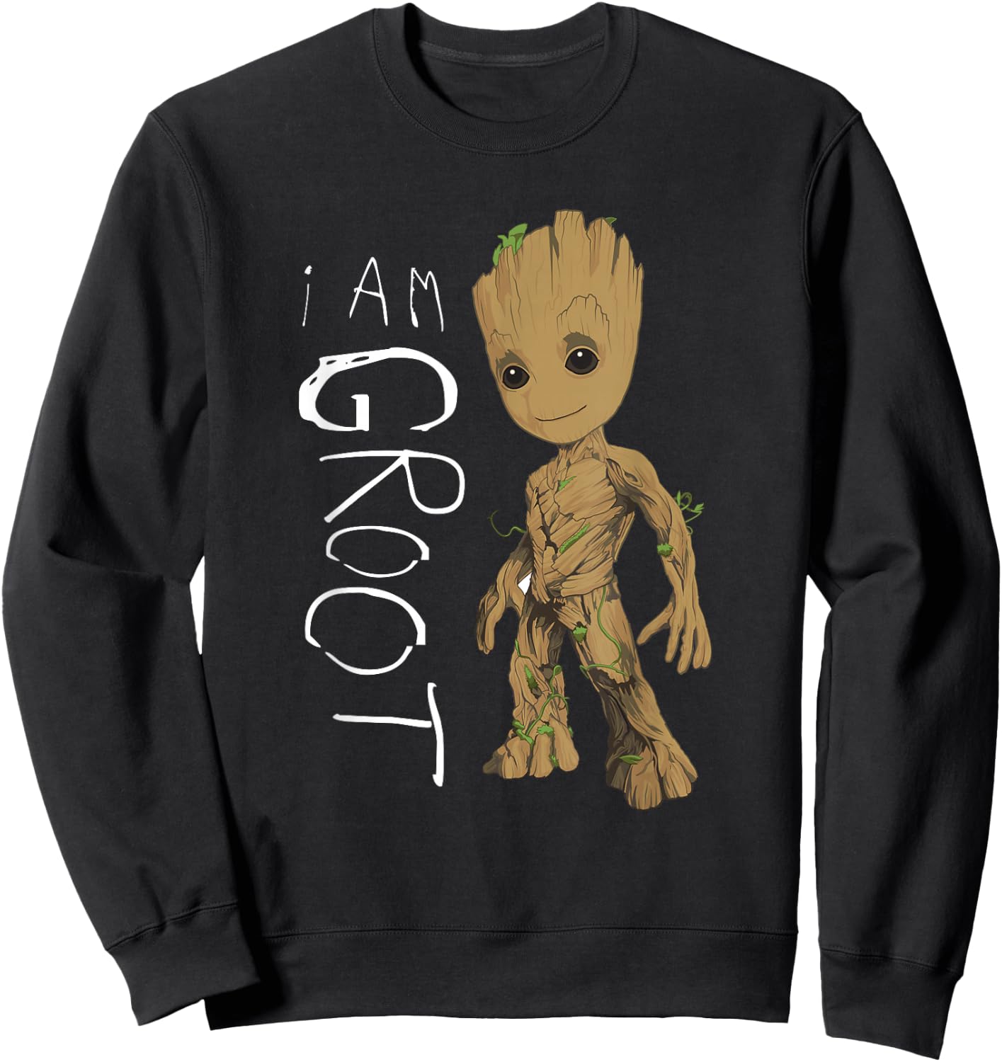 Guardians Of The Galaxy Vol.2 I Am Groot Scribbles , black Sweatshirt - Sweatshirt | Black