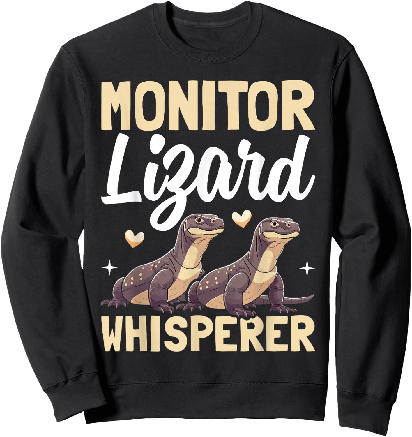 Monitor Lizard Whisperer Reptile Herpetologist Present Sweatshirt - Sweatshirt | Black