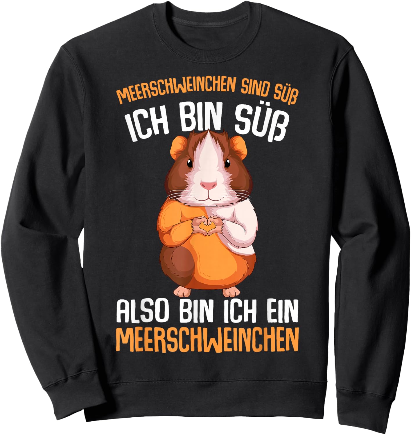 Guinea pigs are sweet guinea pig, children's girls' Sweatshirt - Sweatshirt | Black