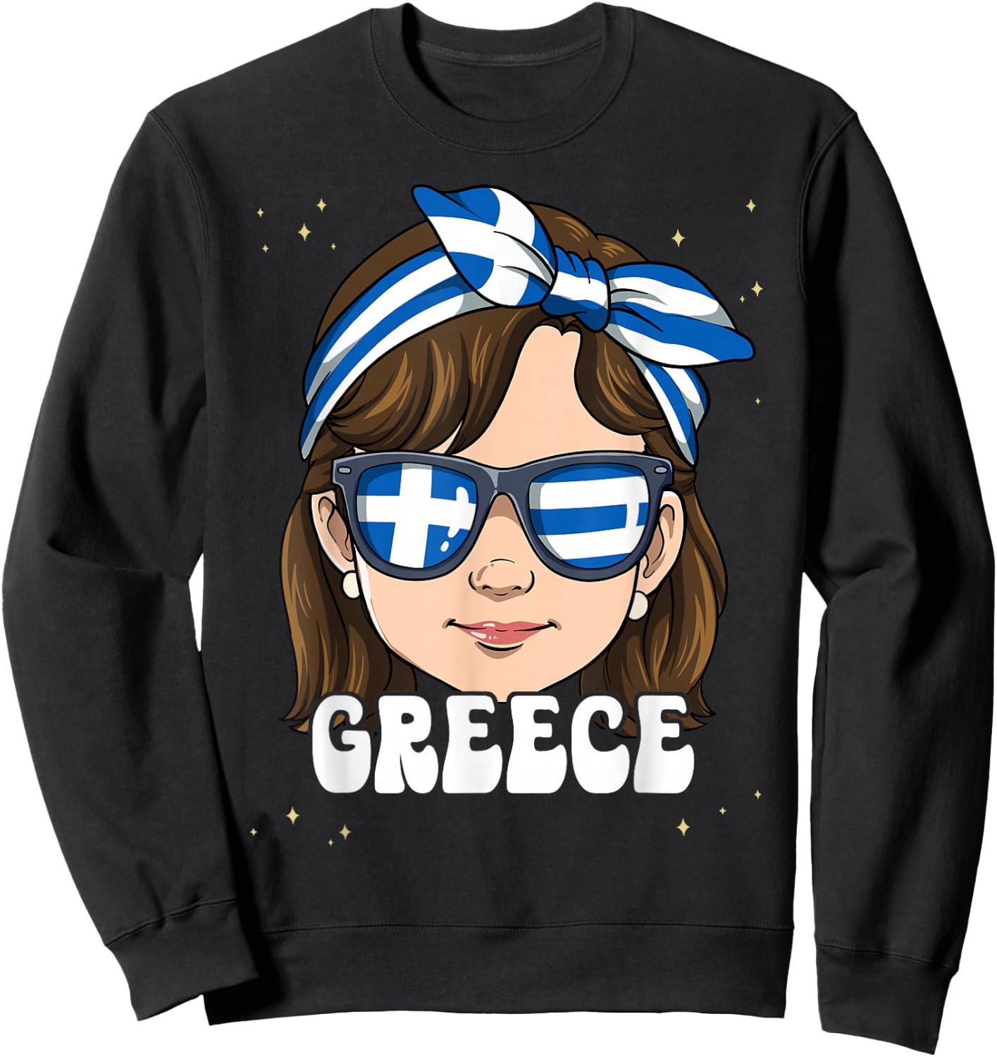 Greek Girl Griechenland Sweatshirt - Sweatshirt | Black