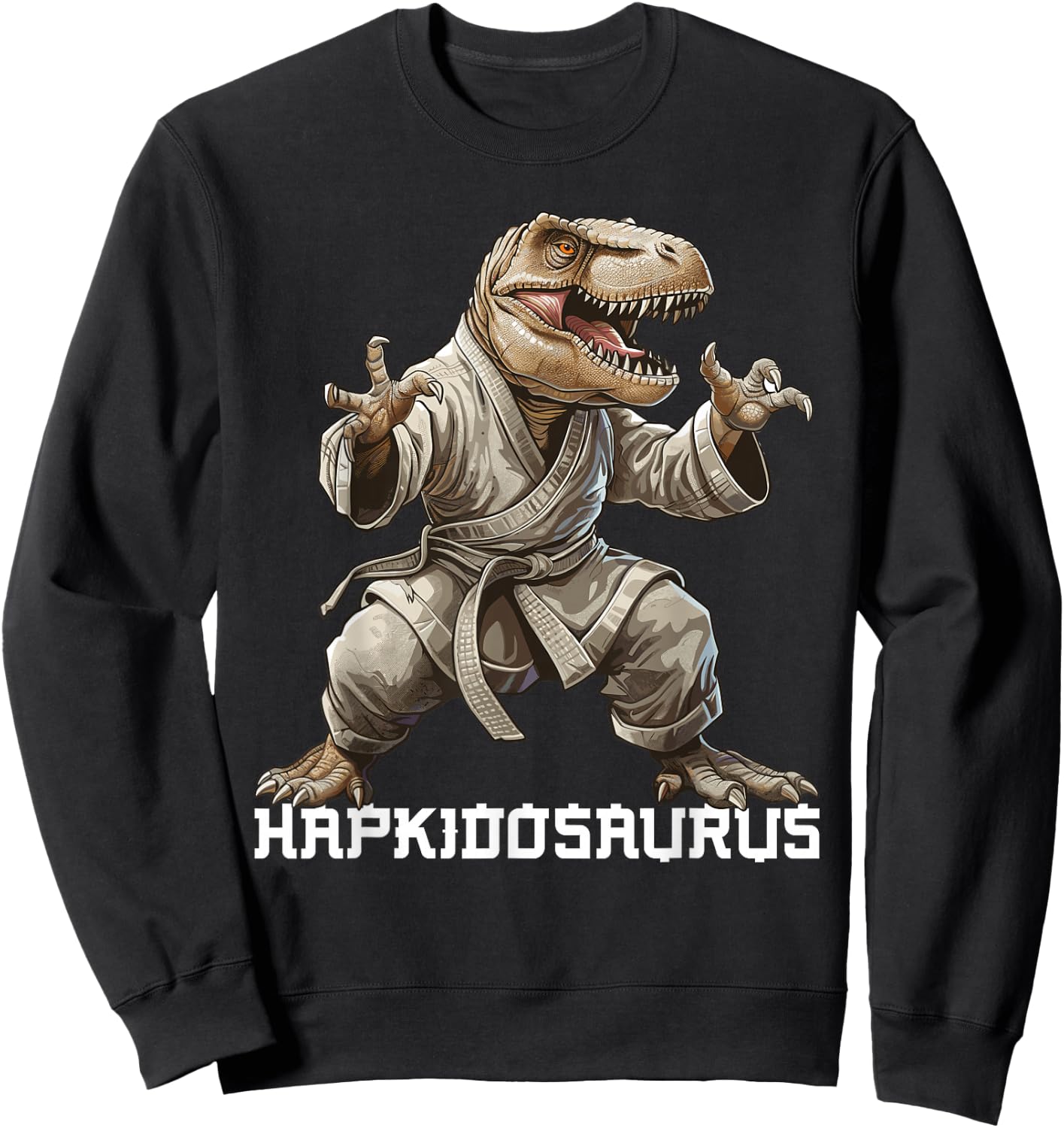 Hapkido Training Korean Martial Arts Dinosaur Hapkido Sweatshirt - Sweatshirt | Black