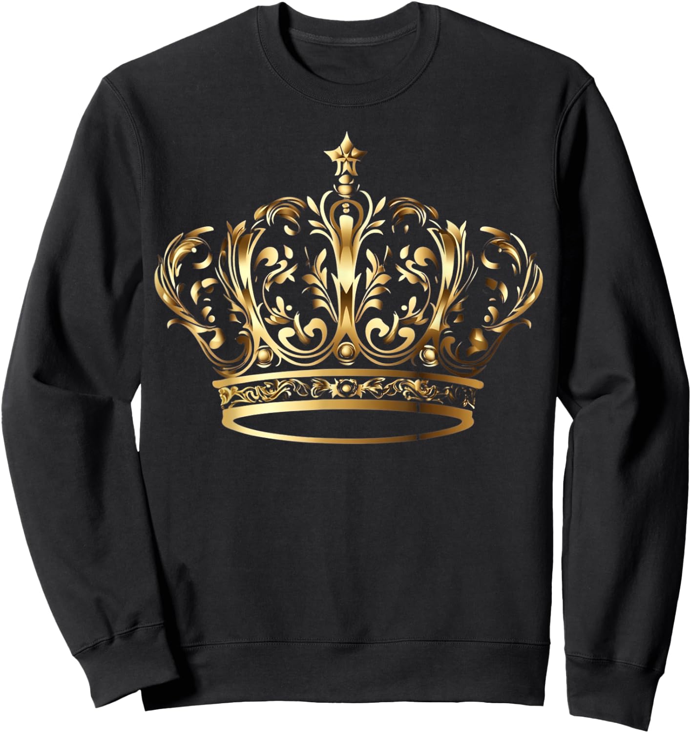 Prince Princess King Queen Crown Novelty Design Sweatshirt - Sweatshirt | Black
