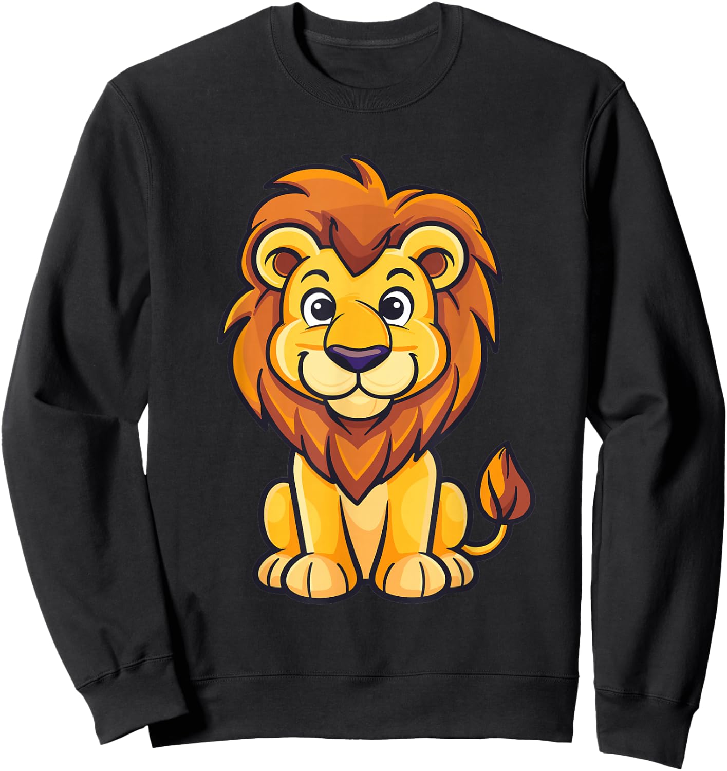 Cute Lion Children's , black Sweatshirt - Sweatshirt | Black